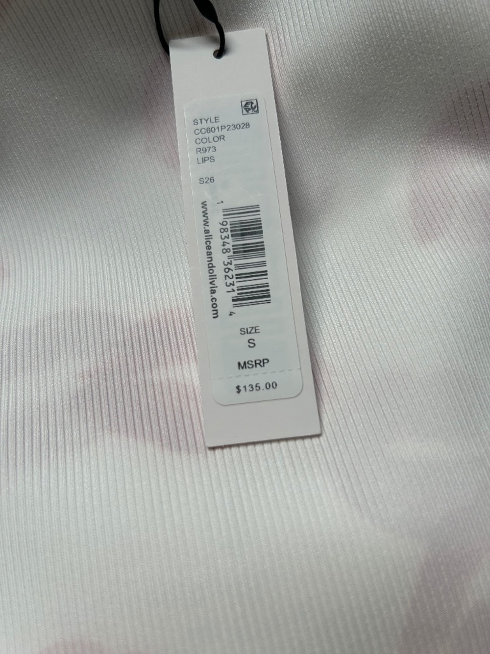 Alice + Olivia Allen Tank Top in Lips size S NWT $135 - Picture 15 of 15